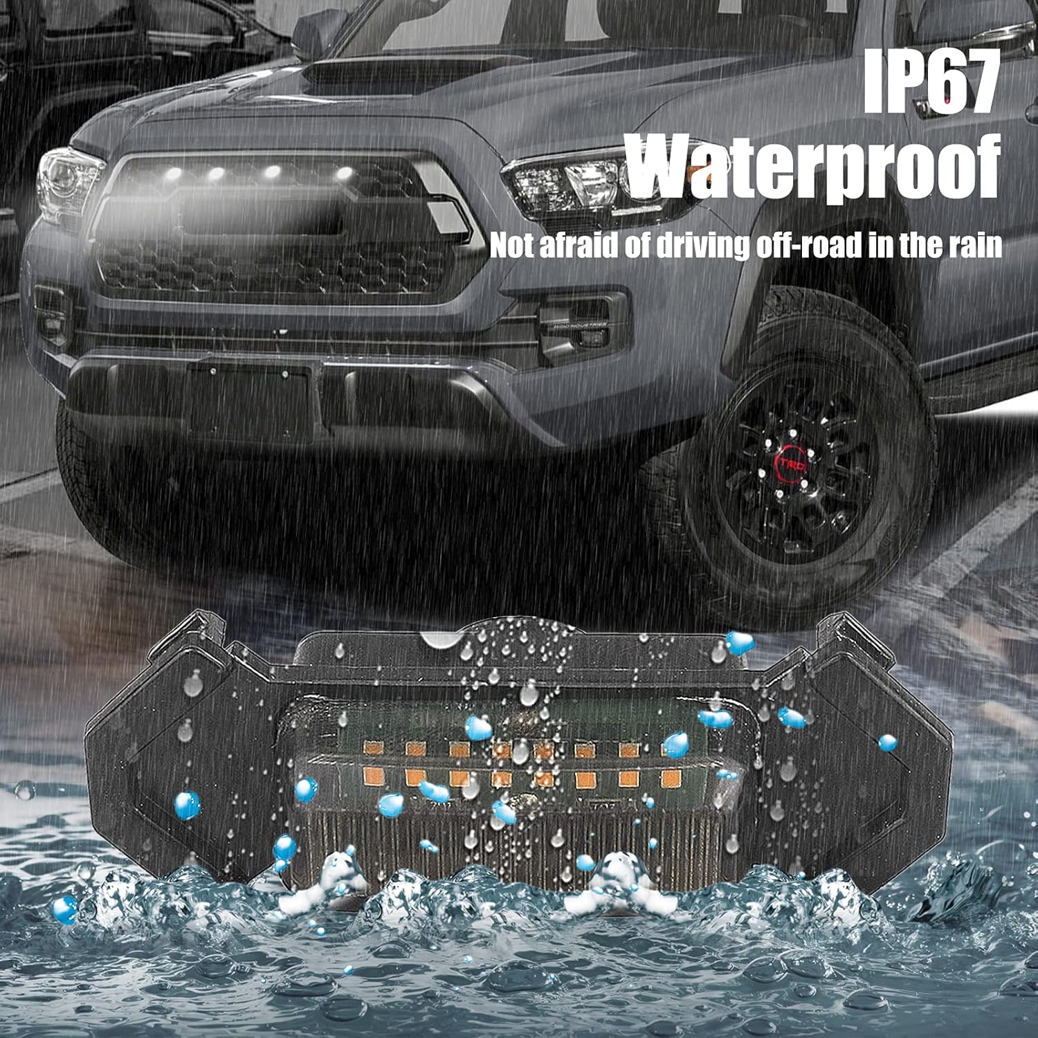 Picture of amber LED grille lights, commonly used for Car, truck