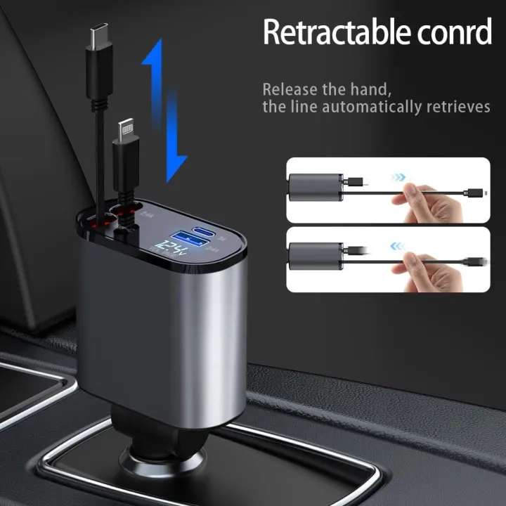Picture of 120W Super-Fast Car Charger – 4-in-1 Multi-Device Charging