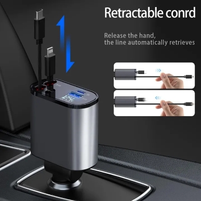 Picture of 120W Super-Fast Car Charger – 4-in-1 Multi-Device Charging