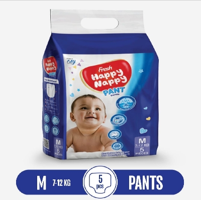 Buy Fresh Happy Nappy Pant Diaper 7-12 KG (M Size) 5 Pcs Mini Pack at best price in Bangladesh