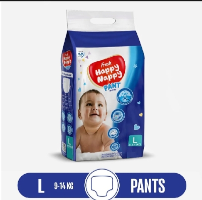 Buy Fresh Happy Nappy Pant Diaper 9-14 KG (L Size) 4 Pcs Mini Pack  at best price in Bangladesh