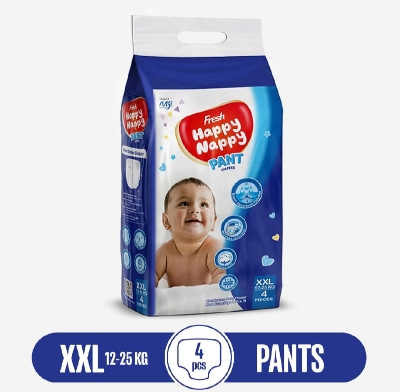 Buy  Fresh Happy Nappy Pant Diaper 12-25 KG (XXL Size) 4 Pcs Mini Pack  at best price in Bangladesh
