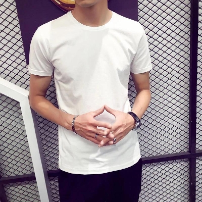 Picture of Jersey Casual Men's T-Shirt - White - Half Sleeve Round Neck - Comfortable to Wear in Summer Season