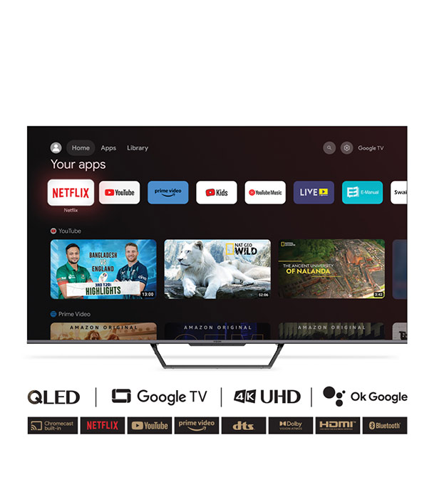 Buy Vision 55" QLED TV Google Android 4K PQ1Galaxy Pro at Best Price In Bangladesh