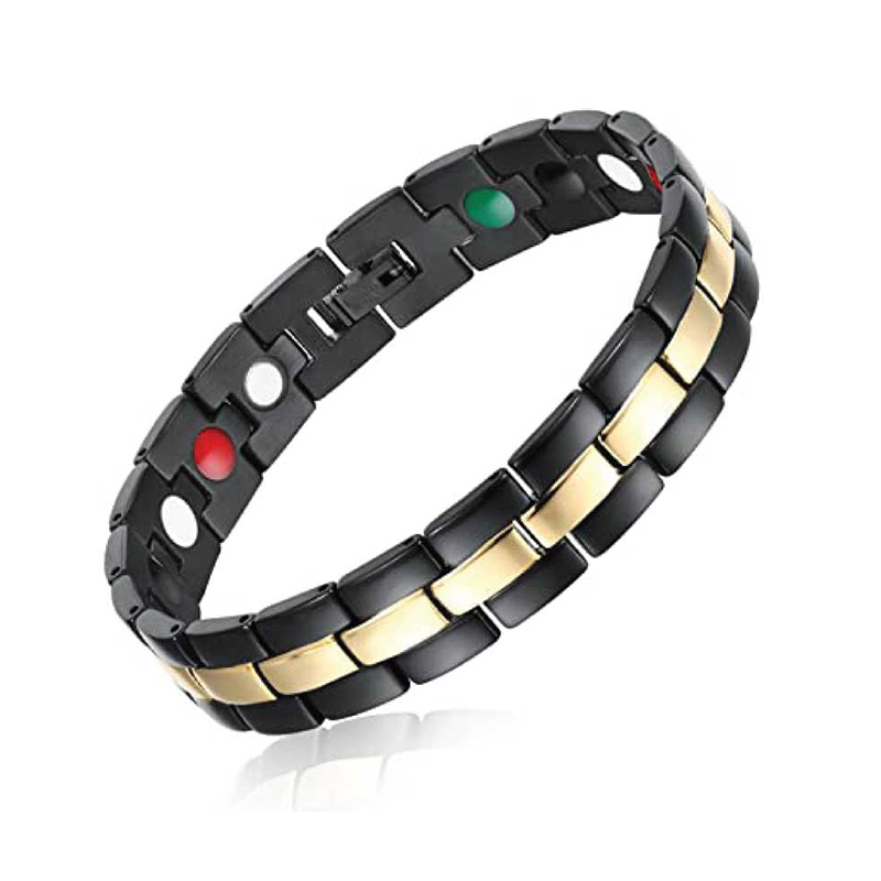 Picture of Titanium Magnetic Bracelet Double Row 4 Element