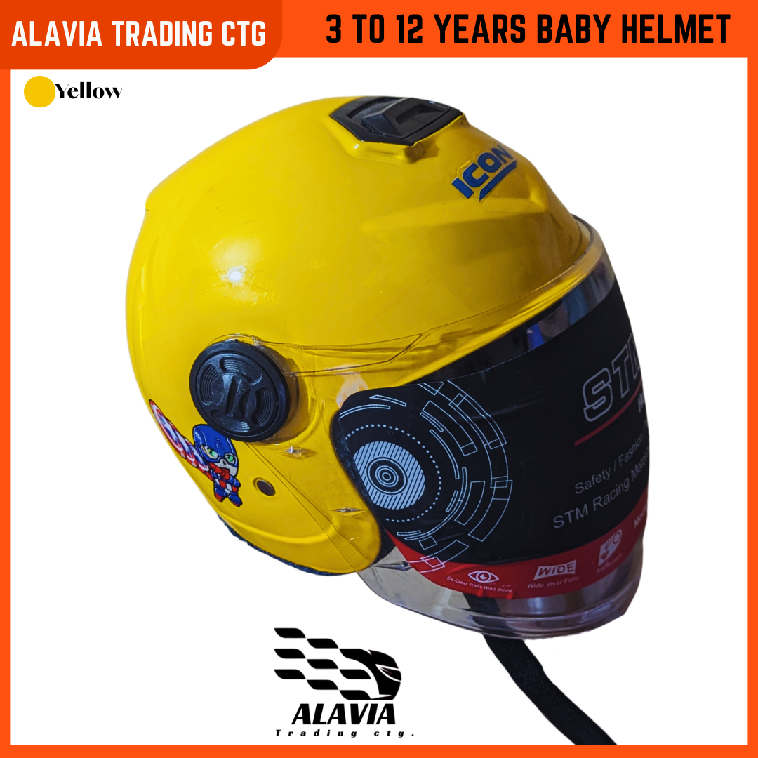 Baby Bike Helmet for Kids (3–12 Years) – Boys & Girls Safety Cycling Helmet – Yellow