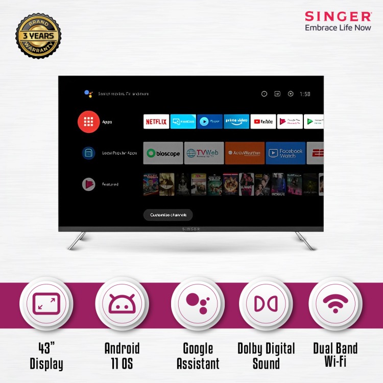 Picture of Singer 43" Android TV (SLE43A5000GOTV)