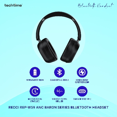 Picture of Recci REP-W79 ANC Over-Ear Headsets for Premium Noise-Canceling Comfort