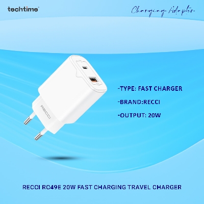 Picture of Recci RC49E 20W Fast Charging Travel Charger