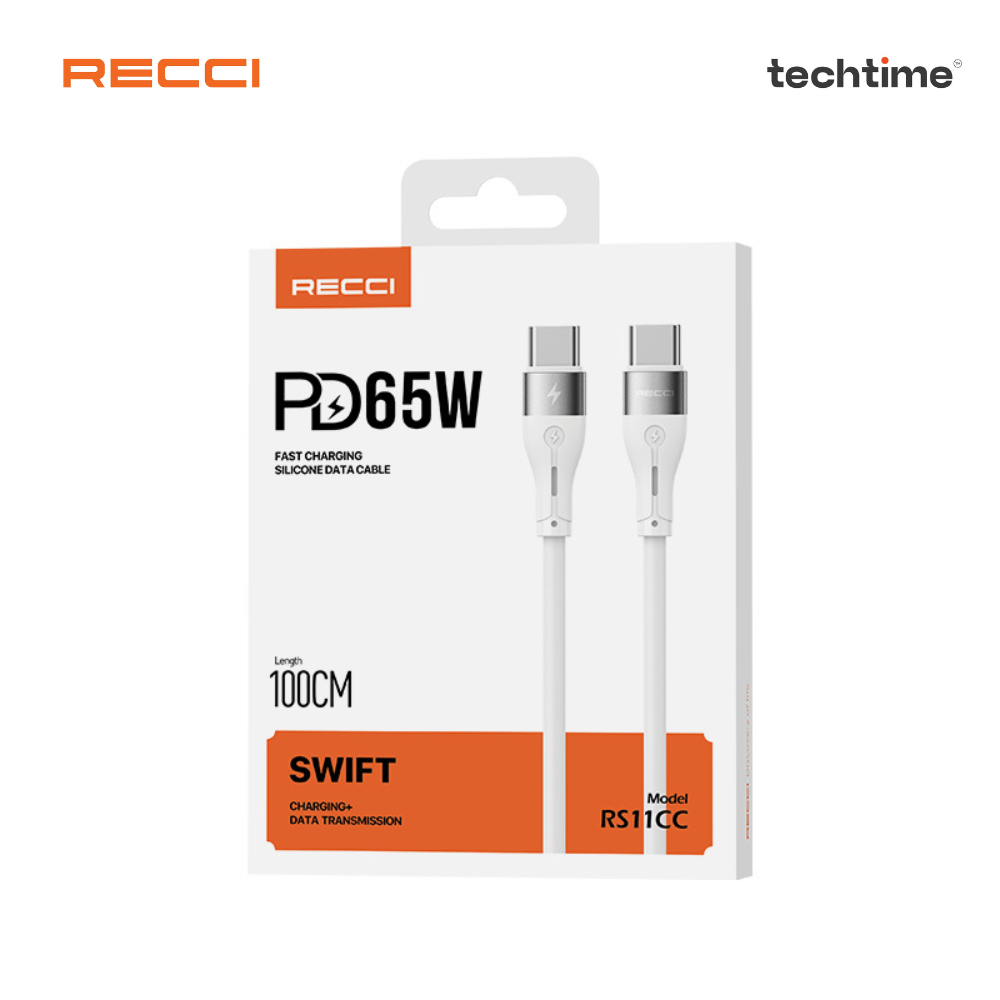 Picture of Recci RTC-N26CC Wave Series 1 Meter Data Cable, Type-C To Type-C