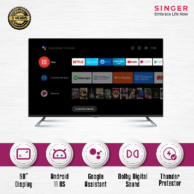 Picture of Singer 43" Primax 4K Android TV (SLE43U5000GOTV)