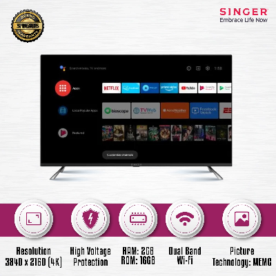 Picture of Singer 43" Primax 4K Android TV (SLE43U5000GOTV)