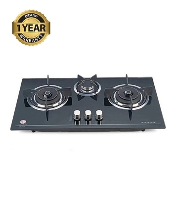 Picture of RFL Built In Glass Hob Orchid 3 Burner (Cylinder Gas)
