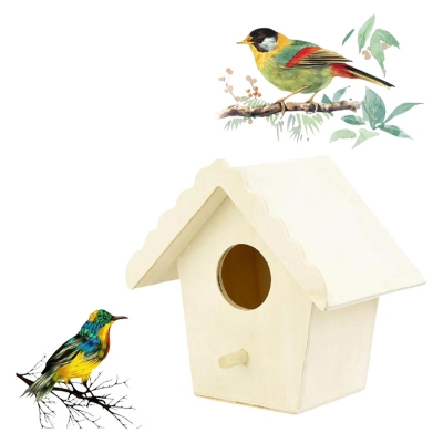 Picture of Wooden Bird breeding house for small Birds 1 Pcs