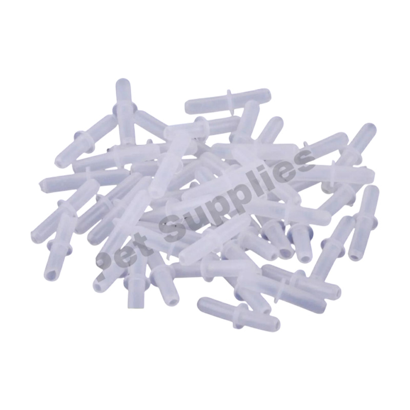 Picture of 10pcs Plastic Aquarium Air Pump Line Tubing Joints Straight Connectors