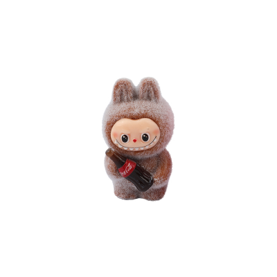 Picture of Flocked Labubu x Coca-Cola Statue Set | 1 -Piece Exclusive Limited Edition | Mini Collectible Figurines | The Monsters & Coke Collaboration Series- 1 piece 