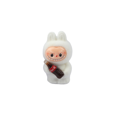 Picture of Flocked Labubu x Coca-Cola Statue Set | 1 -Piece Exclusive Limited Edition | Mini Collectible Figurines | The Monsters & Coke Collaboration Series- 1 piece 