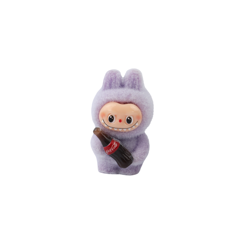 Picture of Flocked Labubu x Coca-Cola Statue Set | 1 -Piece Exclusive Limited Edition | Mini Collectible Figurines | The Monsters & Coke Collaboration Series- 1 piece 