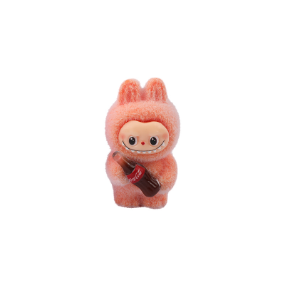 Picture of Flocked Labubu x Coca-Cola Statue Set | 1 -Piece Exclusive Limited Edition | Mini Collectible Figurines | The Monsters & Coke Collaboration Series- 1 piece 