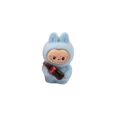 Picture of Flocked Labubu x Coca-Cola Statue Set | 1 -Piece Exclusive Limited Edition | Mini Collectible Figurines | The Monsters & Coke Collaboration Series- 1 piece 