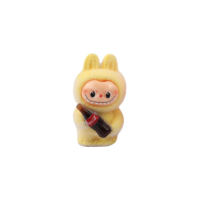 Picture of Flocked Labubu x Coca-Cola Statue Set | 1 -Piece Exclusive Limited Edition | Mini Collectible Figurines | The Monsters & Coke Collaboration Series- 1 piece 