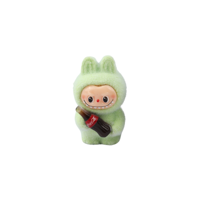 Picture of Flocked Labubu x Coca-Cola Statue Set | 1 -Piece Exclusive Limited Edition | Mini Collectible Figurines | The Monsters & Coke Collaboration Series- 1 piece 