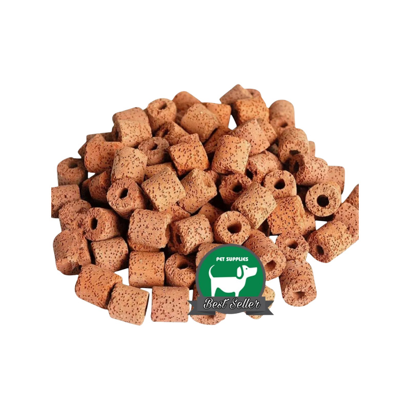 Picture of Ceramic Rings For Fish Tank Bacteria Bio Filter 250 gram- Red brown