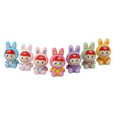 Picture of Mini Labubu Resin Statue- 2| Adorable Collectible Figurine | The Monsters Series Ornament | Unique Gift for Every Age- 7 piece set