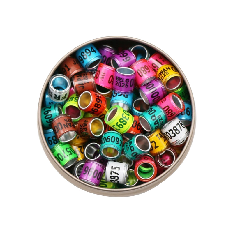 Picture of 8mm Bird Foot Ring for 2025 Racing Pigeon Rings Pigeon Leg Bands Multicolor