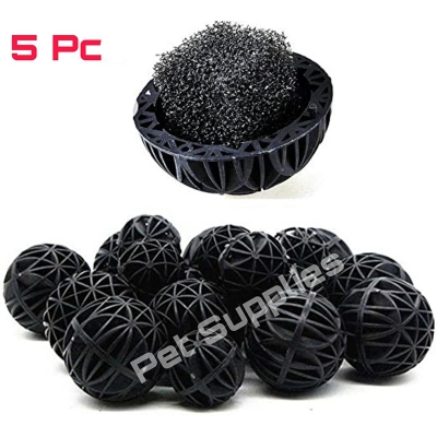Picture of Aquarium Filter Black Bio Balls For Filteration  5Pcs Bioball
