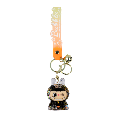 Picture of Labubu Glitter Bubble Keychain Set |Translucent Figurine Keyring | Adorable Collectible with Bell & Charm Strap | Perfect for Bags & Keys- 1 piece