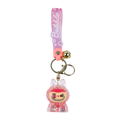 Picture of Labubu Glitter Bubble Keychain Set |Translucent Figurine Keyring | Adorable Collectible with Bell & Charm Strap | Perfect for Bags & Keys- 1 piece