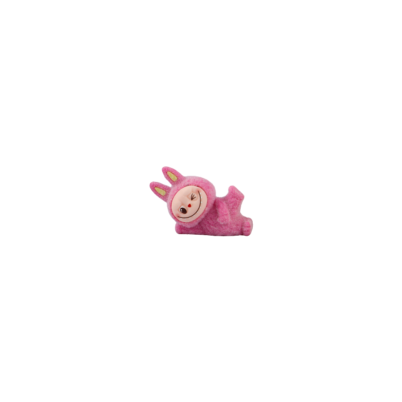Picture of Mini Labubu The Monsters Naptime Collection | Flocked Resin Figures | Adorable Set of Sleeping Monster Statues | Unique Decor for Home or Office- 1 piece 