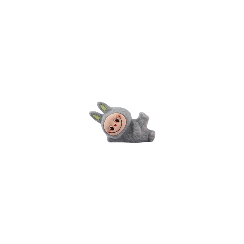 Picture of Mini Labubu The Monsters Naptime Collection | Flocked Resin Figures | Adorable Set of Sleeping Monster Statues | Unique Decor for Home or Office- 1 piece 