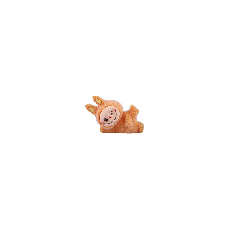 Picture of Mini Labubu The Monsters Naptime Collection | Flocked Resin Figures | Adorable Set of Sleeping Monster Statues | Unique Decor for Home or Office- 1 piece 