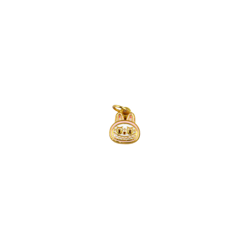 Picture of Miniature Labubu Charm | Gold Finish Collectible Pendant | Cute & Quirky Labubu Head Figurine | Ideal for Charm Bracelets, Necklaces, and Bag Charms- 1 piece