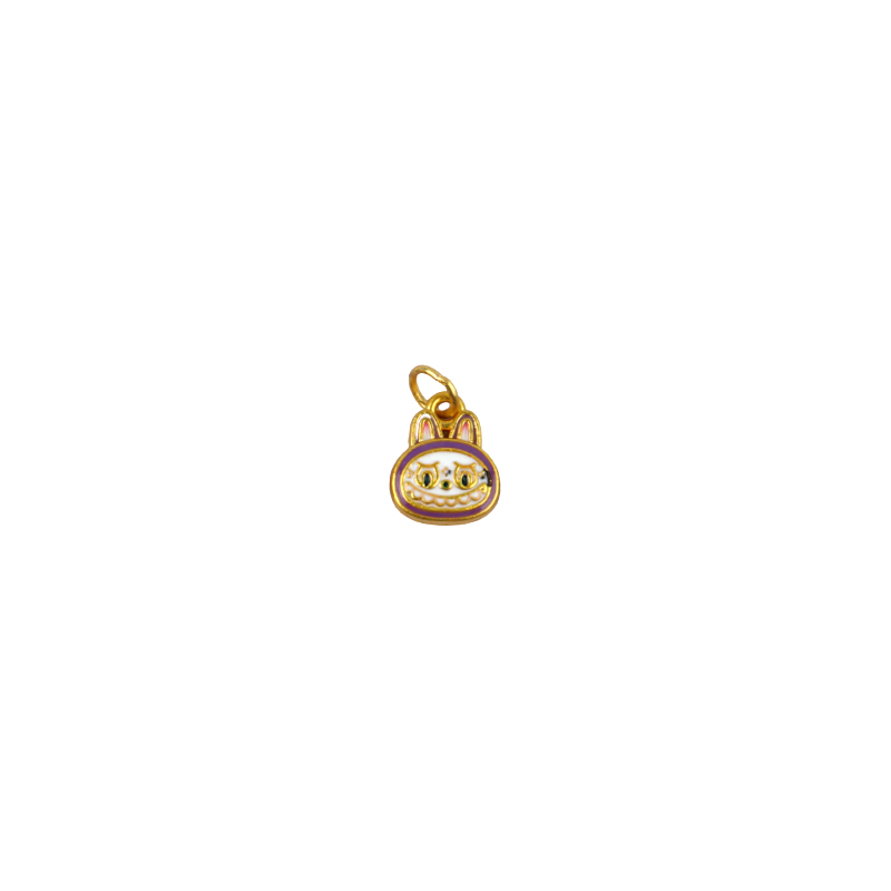 Picture of Miniature Labubu Charm | Gold Finish Collectible Pendant | Cute & Quirky Labubu Head Figurine | Ideal for Charm Bracelets, Necklaces, and Bag Charms- 1 piece