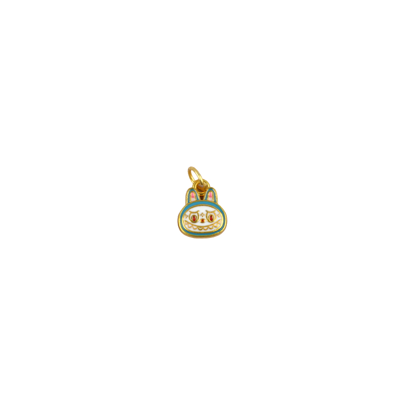 Picture of Miniature Labubu Charm | Gold Finish Collectible Pendant | Cute & Quirky Labubu Head Figurine | Ideal for Charm Bracelets, Necklaces, and Bag Charms- 1 piece