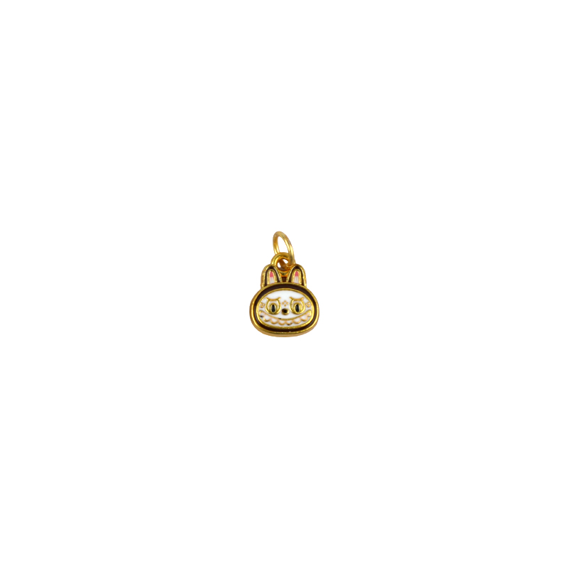 Picture of Miniature Labubu Charm | Gold Finish Collectible Pendant | Cute & Quirky Labubu Head Figurine | Ideal for Charm Bracelets, Necklaces, and Bag Charms- 1 piece