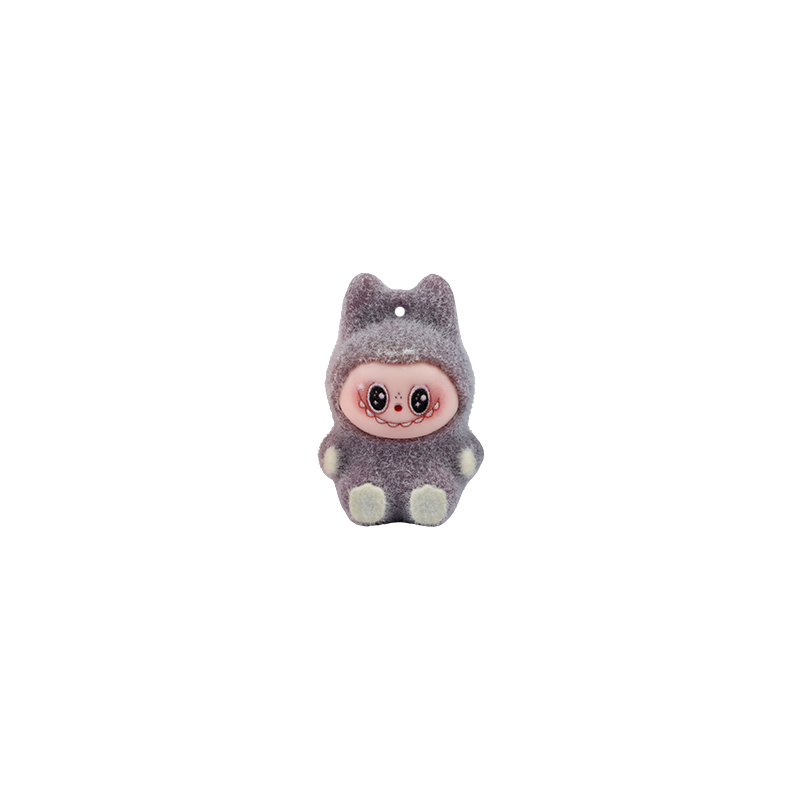 Picture of Mini Labubu Plushie Figurine | Premium Quality Flocked Decorative Figure | Cute & Quirky Labubu Charm | Ideal for Desk or Bag Decoration- 1 piece