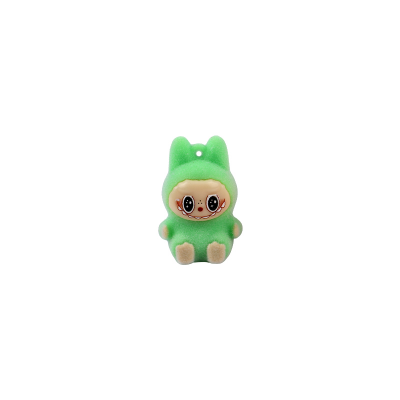 Picture of Mini Labubu Plushie Figurine | Premium Quality Flocked Decorative Figure | Cute & Quirky Labubu Charm | Ideal for Desk or Bag Decoration- 1 piece