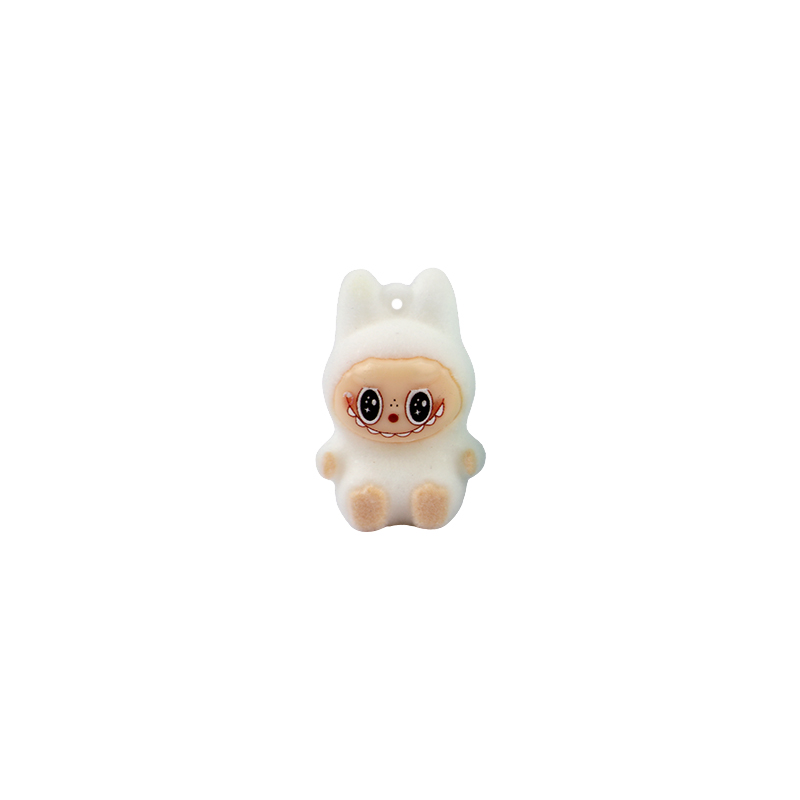 Picture of Mini Labubu Plushie Figurine | Premium Quality Flocked Decorative Figure | Cute & Quirky Labubu Charm | Ideal for Desk or Bag Decoration- 1 piece