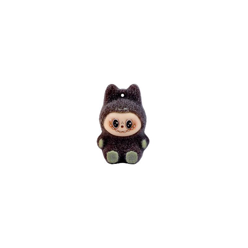 Picture of Mini Labubu Plushie Figurine | Premium Quality Flocked Decorative Figure | Cute & Quirky Labubu Charm | Ideal for Desk or Bag Decoration- 1 piece