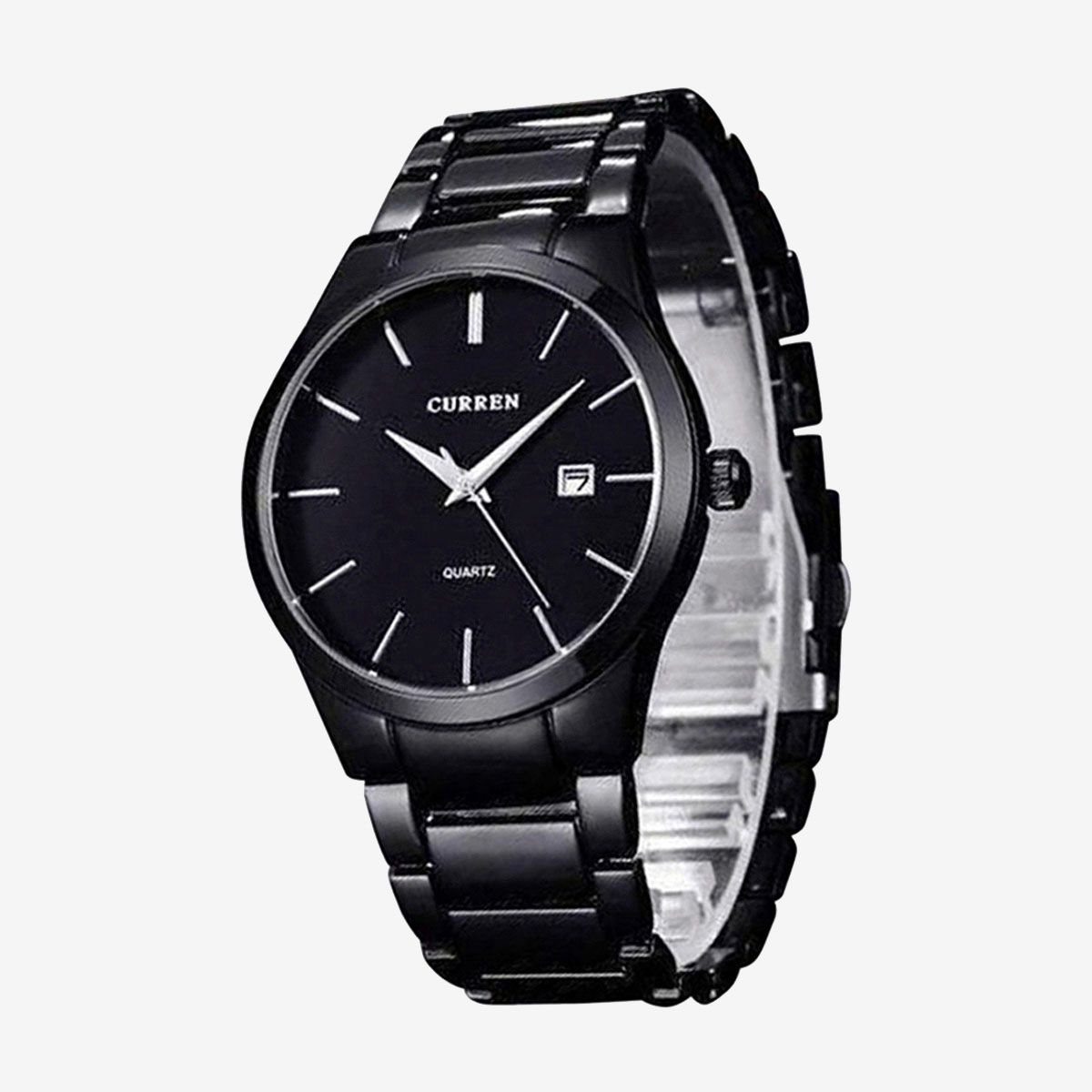Picture of Curren 8106-Stainless Steel Analog Clock for Men-Black