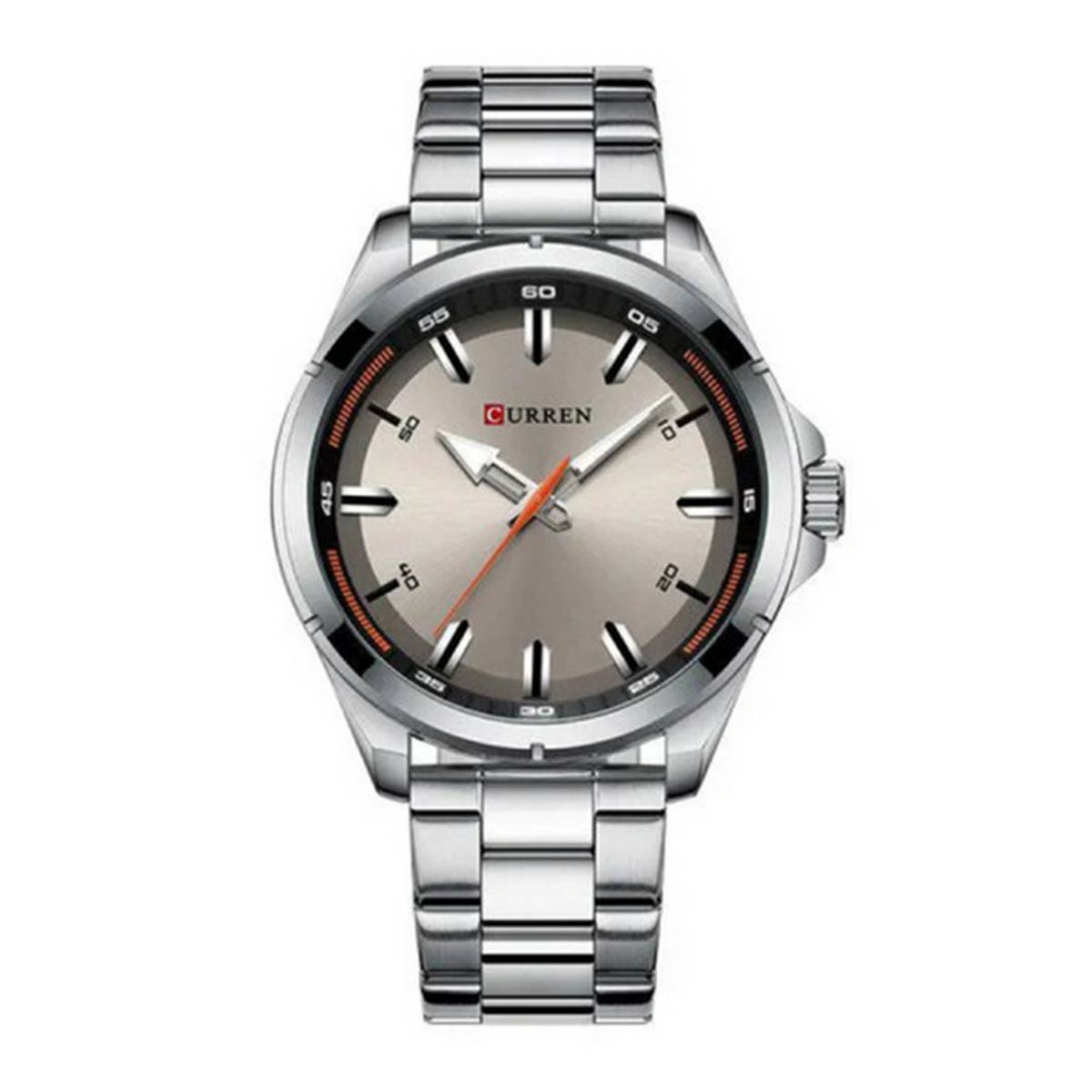 Picture of CURREN 8320 Silver Stainless Steel Analog Watch For Men - Available Color in Grey & Silver and RoseGold & Black