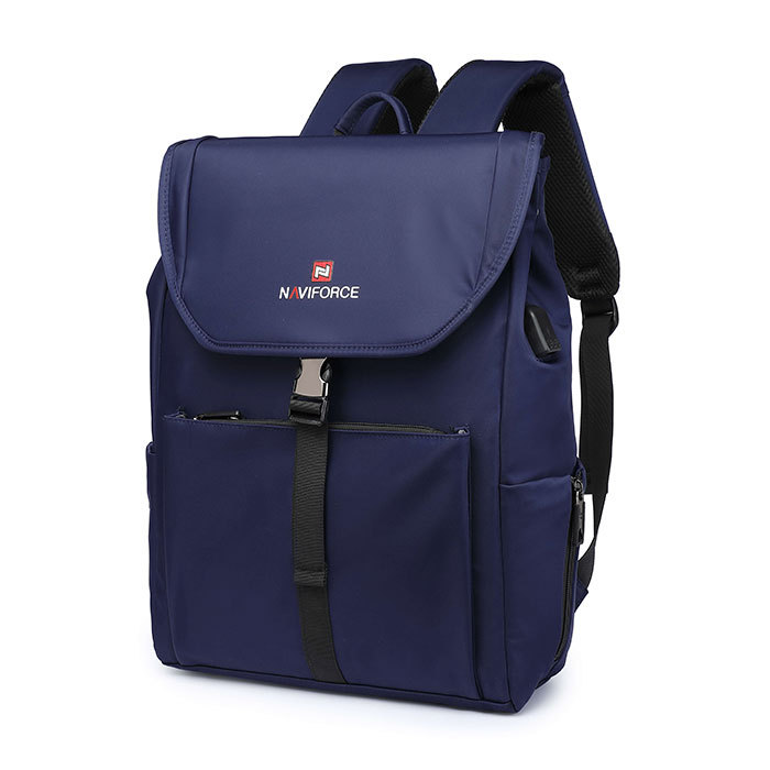 Picture of NAVIFORCE NFB6802 Blue Waterproof Mens Backpack with Separate Laptop Compartment Sport Business Bag - Blue