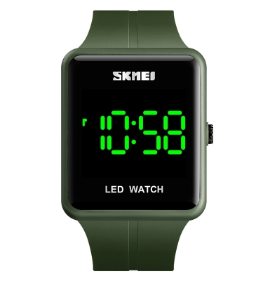 Picture of SKMEI 1541 Green PU LED Watch For Men - Green