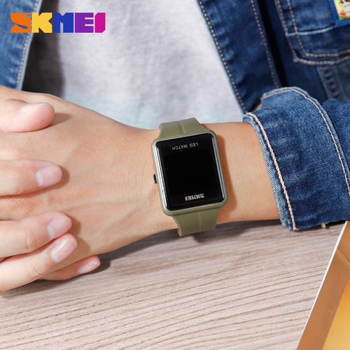 Picture of SKMEI 1541 Green PU LED Watch For Men - Green