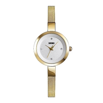 Picture of SKMEI 1390 RoseGold Stainless Steel Analog Watch For Women - White & RoseGold