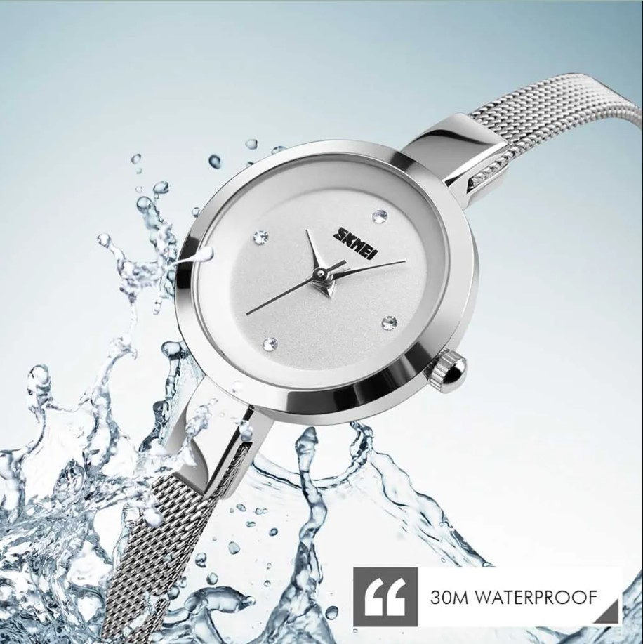 Picture of SKMEI 1390 Stainless Steel Analog Watch For Women - White & Silver